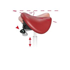 Tabouret selle de cheval "Terso" - Rouge